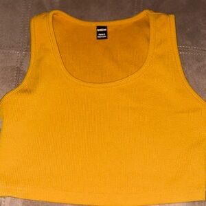 SHEIN Mustard Yellow Crop Top outfit